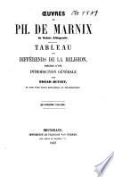 Tableau des différents de la religion