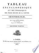 Tableau encyclopédique et méthodique des trois règnes de la nature. Ornithologie