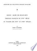 Tableau française du XVIIe siècle et italiens des XVIIe et XVIIIe siècles
