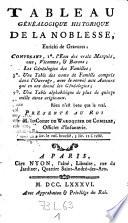 Tableau genealogique, historique, chronologique, heraldique et geographique de la noblesse, enrichi de gravures (etc.)