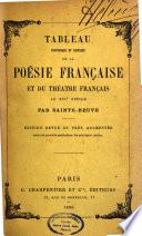 Tableau historique et critique de la poesie francaise et du theatre francais au 16. siecle par Sainte Beuve