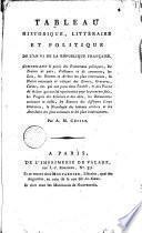 Tableau historique, littéraire et politique de l'an 6. de la République française, contenant le précis des événements politiques, les traités de paix, d'alliance et de commerce ... Par A.-M. Cécile