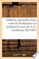 Tableaux, aquarelles d'une vente de bienfaisance organisée par l'association des artistes