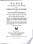 Tableaux de la Suisse