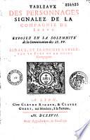 Tableaux des Personnages signalés de la Compagnie de Jesus, exposez en la solemnité de la Canonization des S. S. P. P. Ignace, et François Xavier ...