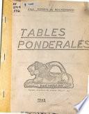 Tables pondérales