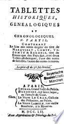 Tablettes Et Etrenes Genealogiques Historiques Et Chronologiques