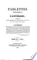 Tablettes historiques de l'Auvergne
