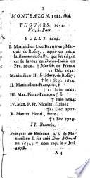 Tablettes historiques, généalogiques et chronologiques