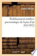 tablissement M dico-Pneumatique de Bains d'Air