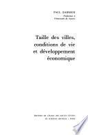 Taille des villes, conditions de vie et développement économique