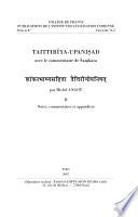Taittirīya-upaniṣad: Notes, commentaires et appendices