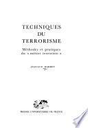 Livre Techniques du terrorisme
