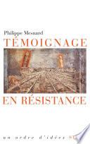 Témoignage en résistance