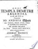 Templa Demetrii Argentea
