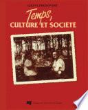 Temps culture et société