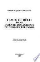 Temps et récit dans l'œuvre romanesque de Georges Bernanos