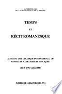 Temps et récit romanesque