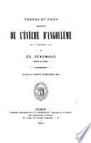 Terres et fiefs relevant de l'évêque d'Angouleme au ler janvier 1789