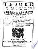 Tesoro de las dos Lenguas espanola y Francesa