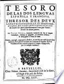 Tesoro de las dos lenguas Española y Francesa