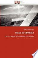 Texte Et Contexte