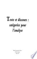 Texte et discours