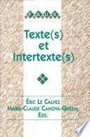 Texte(s) et intertexte(s)