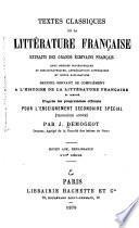 Textes classiques de la littérature française