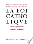 Textes doctrinaux du magistère de l'Église sur la foi catholique