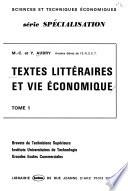 Textes littéraires et vie économique