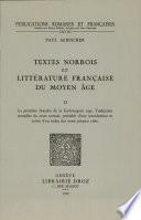 Textes norrois et littérature française du Moyen Age