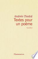 Textes pour un poème