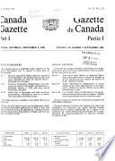 The Canada Gazette