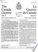 The Canada Gazette
