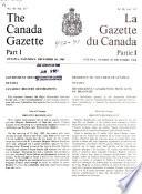 The Canada Gazette