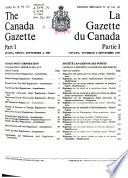 The Canada gazette