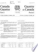 The Canada Gazette