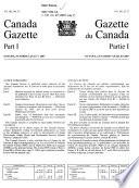 The Canada Gazette