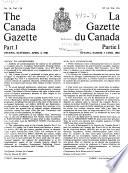 The Canada Gazette