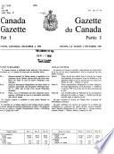 The Canada Gazette