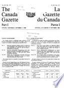 The Canada Gazette