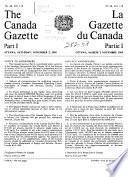 The Canada Gazette