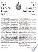 The Canada Gazette