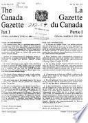 The Canada Gazette