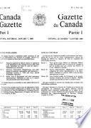 The Canada Gazette