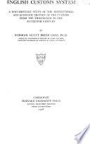 The Early English Customs System