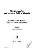 The Resurrection and Modern Biblical Thought