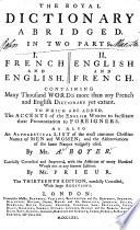 The Royal Dictionary Abridged