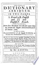 The royal dictionary abridged
